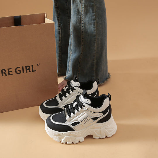 Damen Chunky Sneakers mit großzügiger Profilsohle und atmungsaktivem Obermaterial EB
