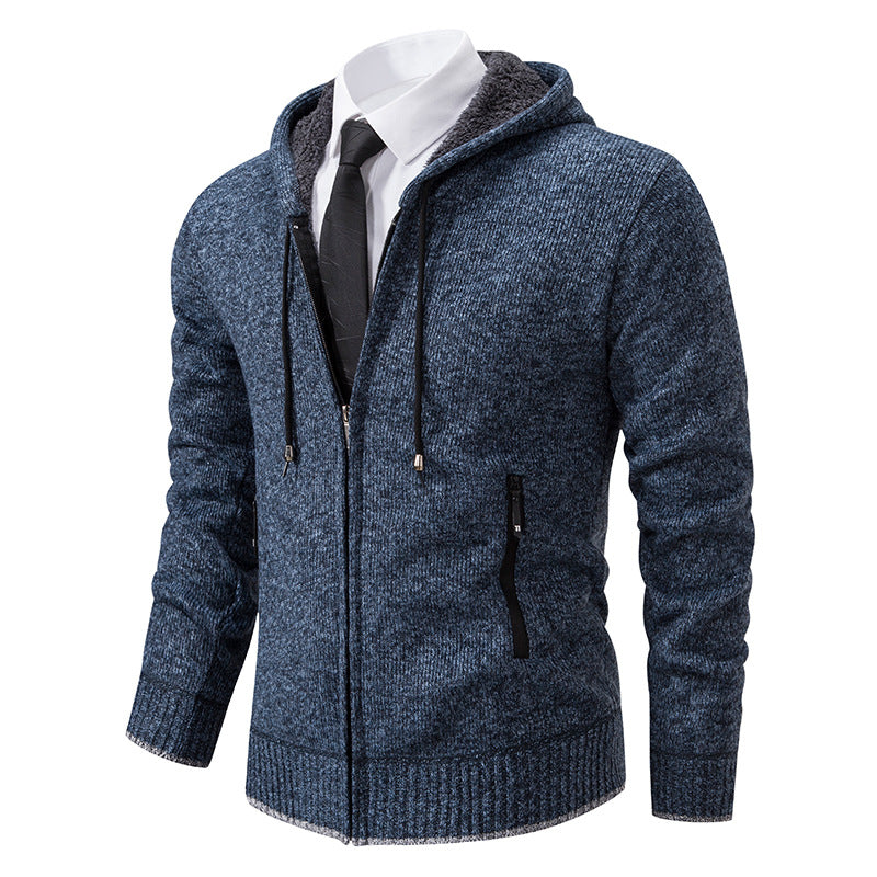 Herren Kapuzenjacke mit softem Fleece-Futter und eleganten Details EB