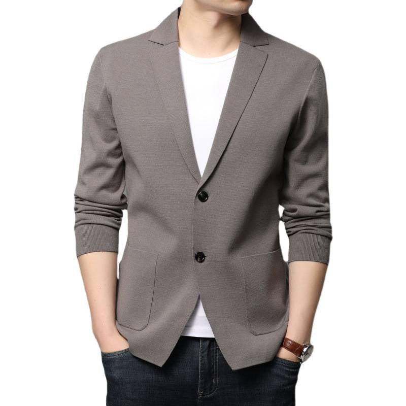 Herren Strickblazer mit eleganten Knopfdetails und praktischen Taschen EB