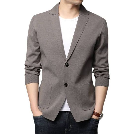 Herren Strickblazer mit eleganten Knopfdetails und praktischen Taschen EB