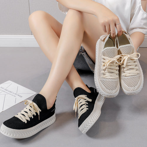 Damen Sportliche und atmungsaktive Sneaker mit flexiblem Sohlenprofil EB