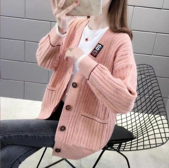 Damen Strickjacke mit strukturiertem Rippmuster und praktischen Taschen EB