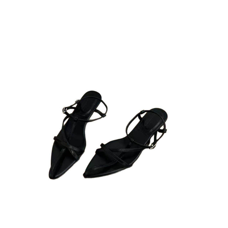 Damen spitze Slingback Sandalen mit elegantem Riemendesign EB