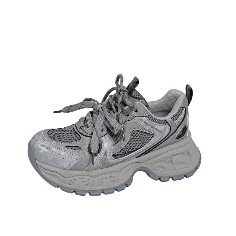 Damen Sportliche Lauf Sneakers mit atmungsaktiver Mesh-Oberfläche und robustem Sohlenprofil EB