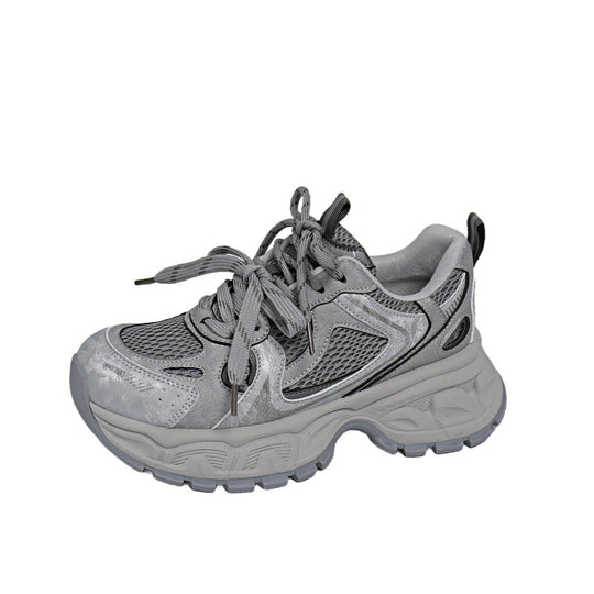 Damen Sportliche Lauf Sneakers mit atmungsaktiver Mesh-Oberfläche und robustem Sohlenprofil EB