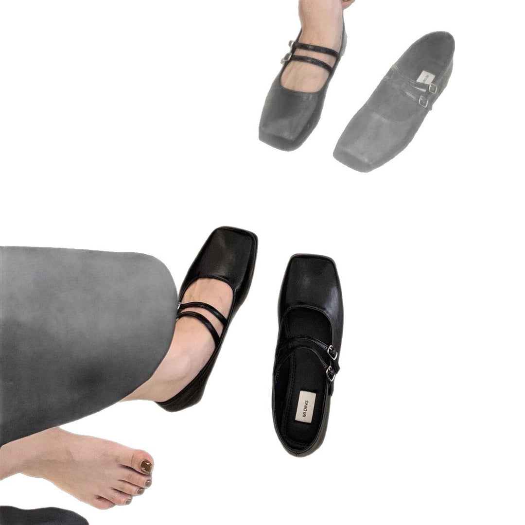 Damen modische Ballerinas mit funkelndem Riemchendesign EB