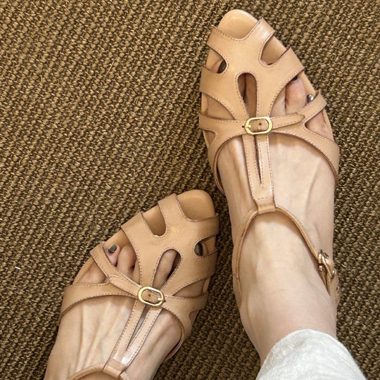 Damen Ballerinas mit elegantem Vorderteil und komfortabler Schnalle EB