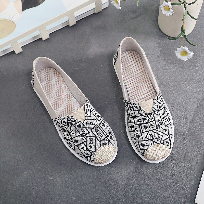 Damen Slip-On Schuhe mit floralem Stickdesign und rutschfester Sohle EB