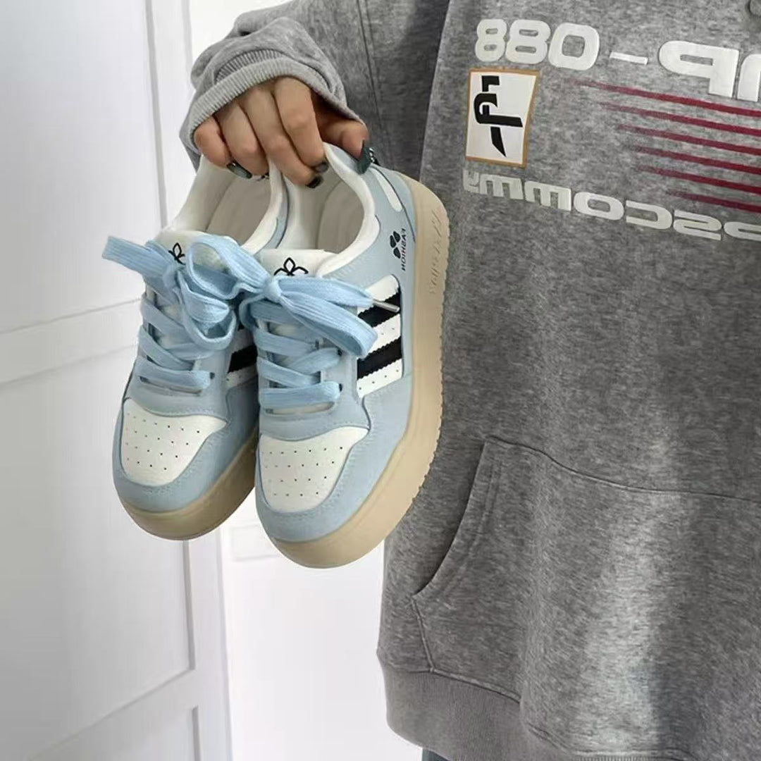 Damen Modische Sneaker im Retro-Style mit hochwertiger Sohle EB