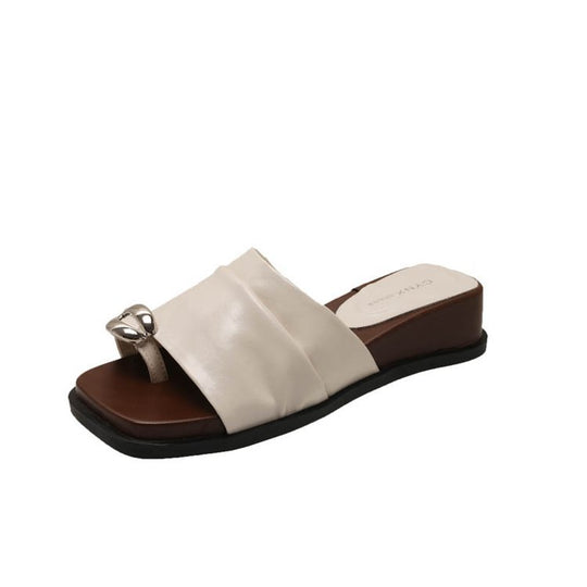 Damen elegante Slip-On Sandalen mit modischen Schnallen EB