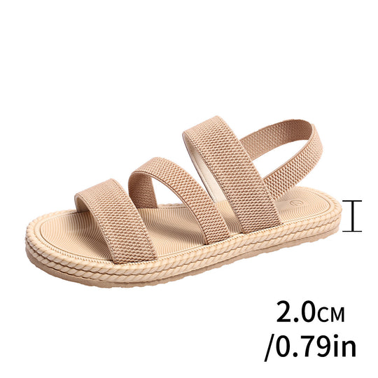 Damen Freizeitsandalen mit verstellbaren Riemen und rutschfester Sohle EB