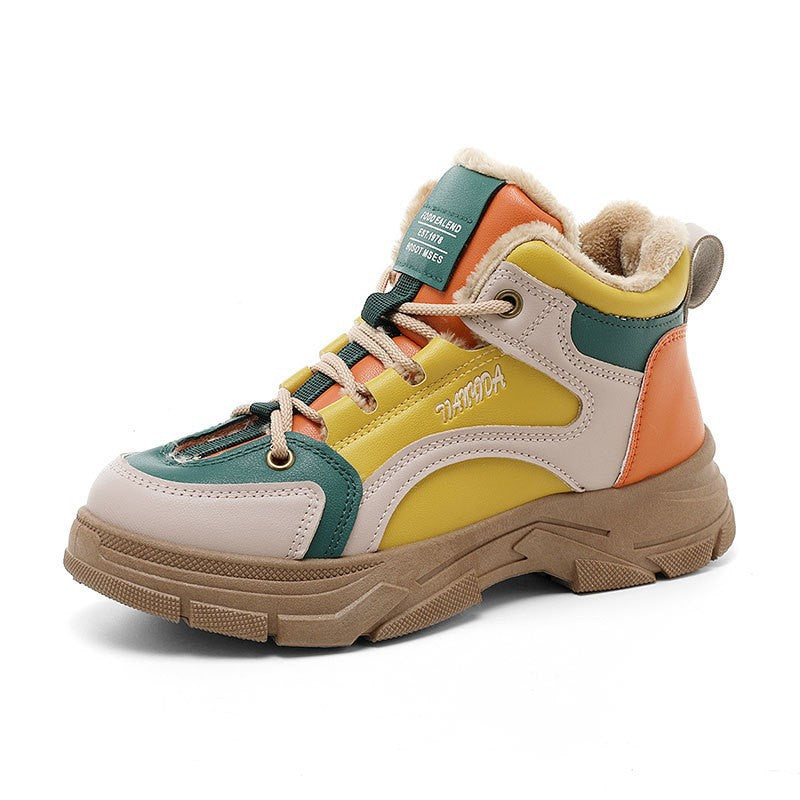 Damen warme High-Top Sneaker mit kuscheligem Innenfutter EB