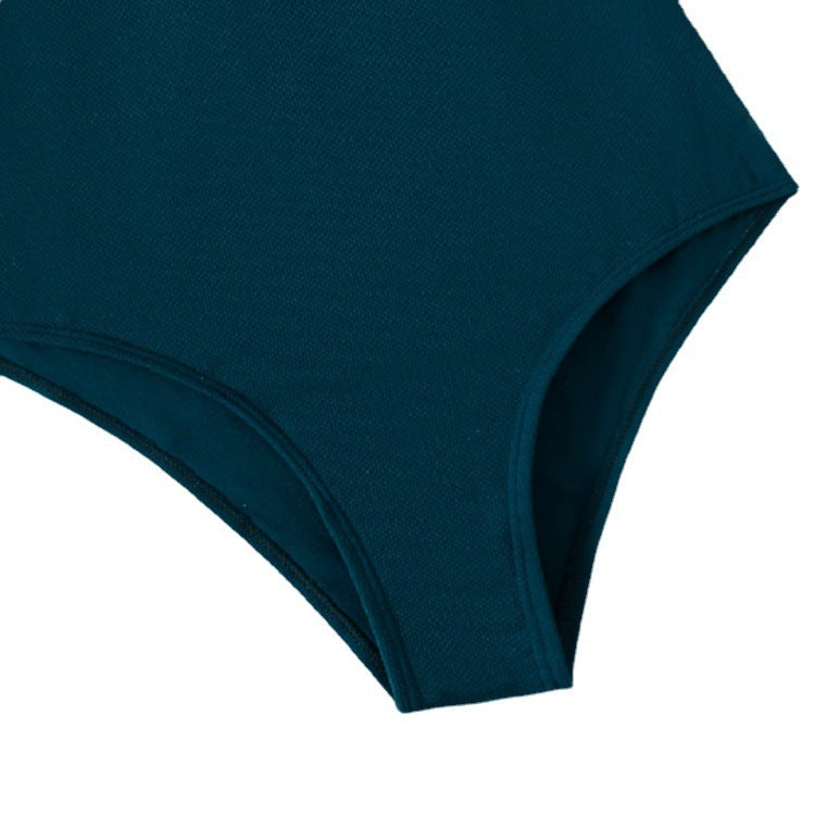 Damen Einteiler Badeanzug mit elegantem V-Ausschnitt EB