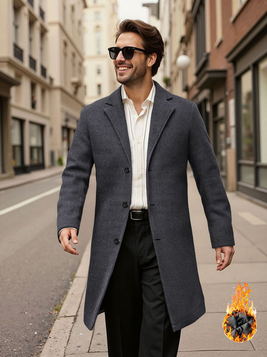 Herren eleganter doppelreihiger Mantel EB