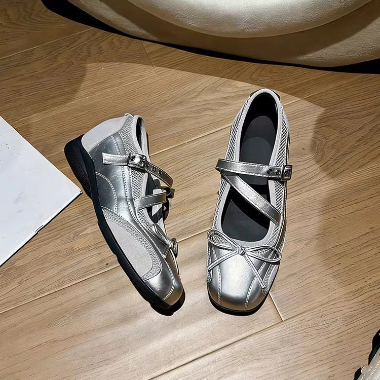 Damen elegante Schnürpumps mit verstellbarem Riemen und rutschfester Sohle EB