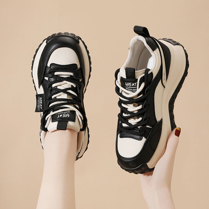 Damen Sportliche Chunky Sneakers mit dämpfender Sohle und rutschfestem Profil EB