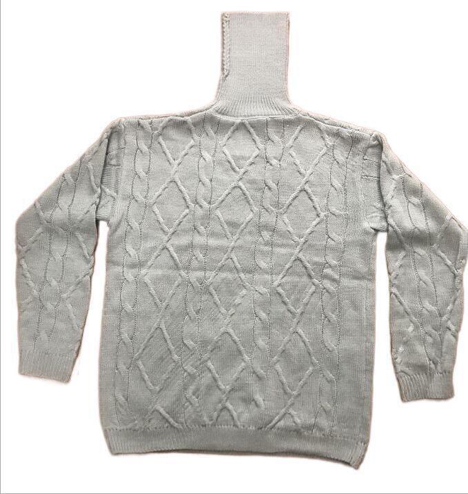 Herren Strickpullover mit hohem Kragen und strukturiertem Zopfmuster EB