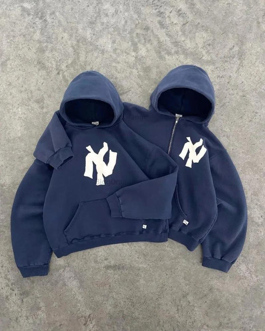Damen lässiger Sweatshirt mit oversized Passform und großen Kapuze EB
