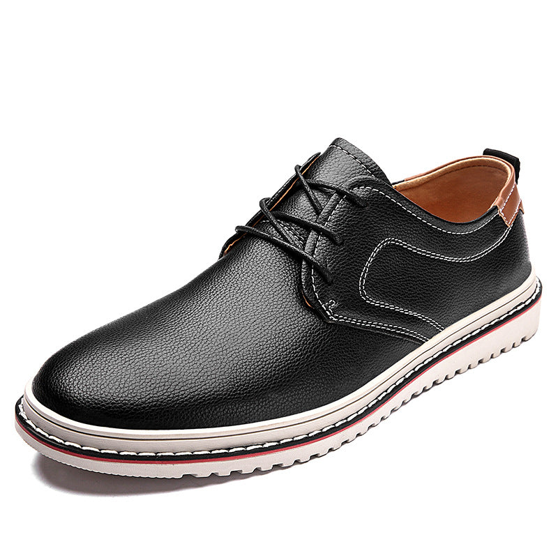 Herren Elegante Freizeit-Schnürschuhe aus hochwertigem Leder EB