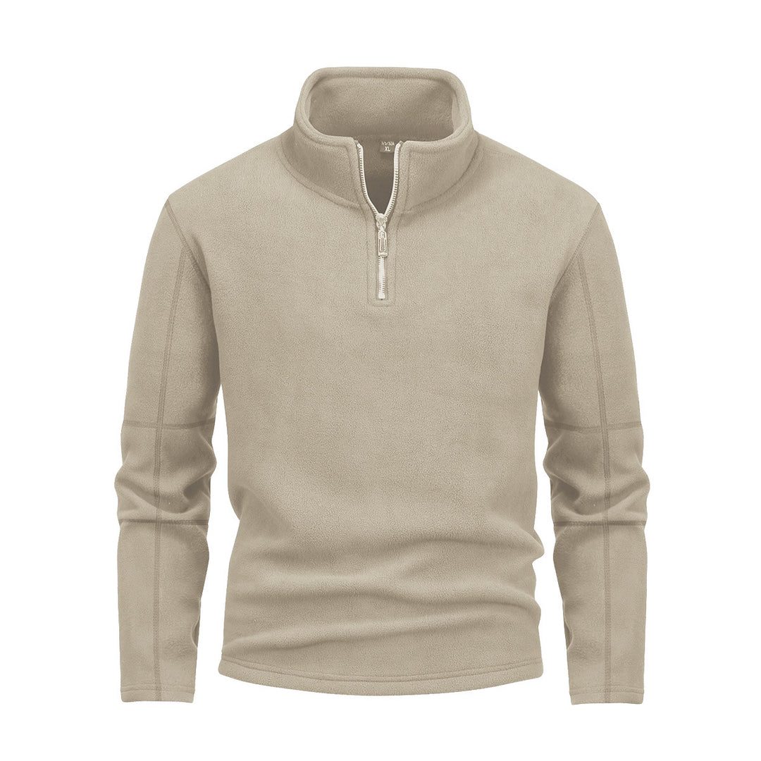 Herren nan Fleece-Halbzip-Pullover mit Stehkragen und flauschiger Mikrofleece-Qualität EB