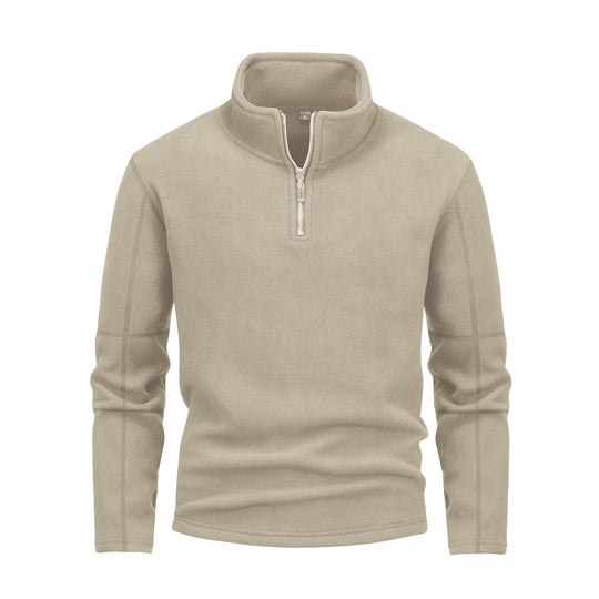 Herren nan Fleece-Halbzip-Pullover mit Stehkragen und flauschiger Mikrofleece-Qualität EB
