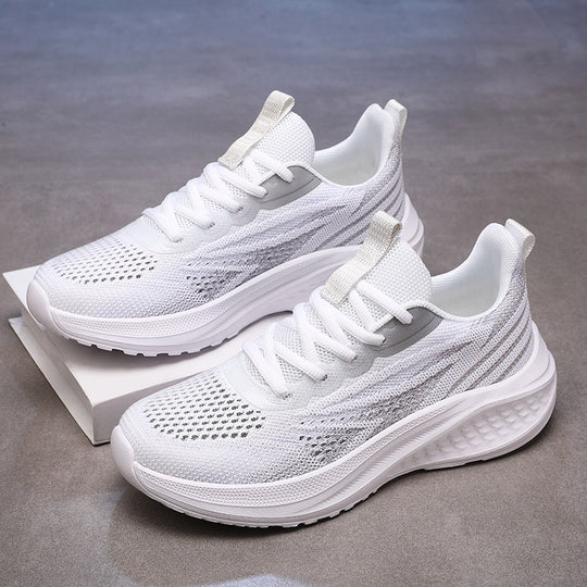 Damen Atmungsaktive Laufschuhe mit flexiblem Strick-Obermaterial und antirutsch Sohle EB