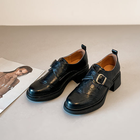 Damen Komfortable und stilvolle Schnür-Blockabsatzschuhe EB