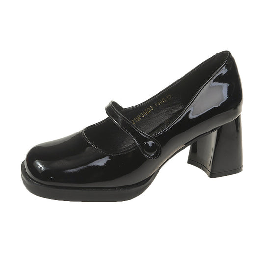 Damen elegante Pumps mit breitem Absatz EB