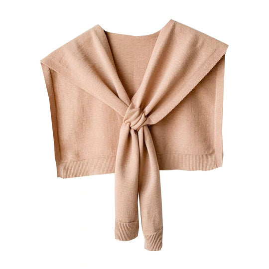 Damen modische Strickschal mit knoten Detail EB