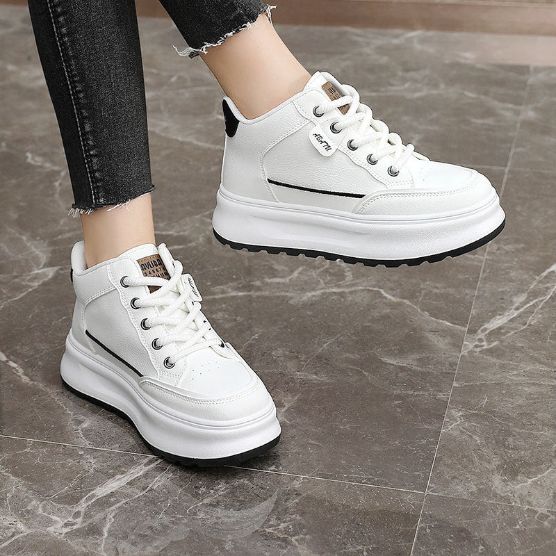 Damen modische High-Top Sneaker mit dämpfender Sohle und atmungsaktiver Obermaterialstruktur EB