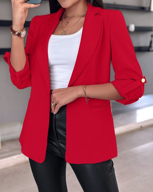 Damen Elegante und modische Blazerjacke mit perfekter Passform EB
