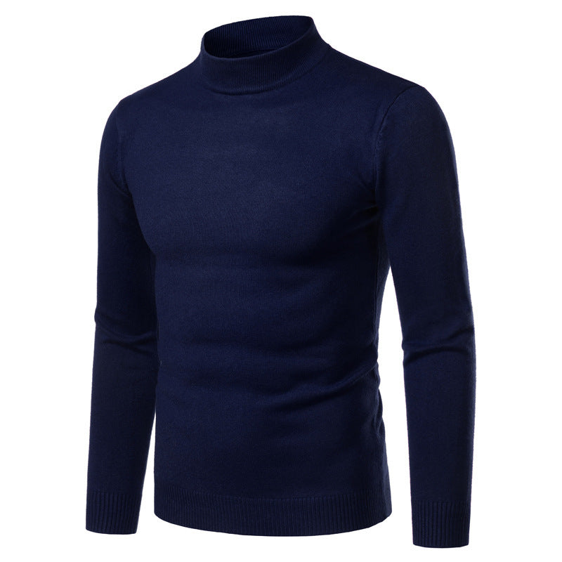 Herren warme Rollkragenpullover aus feinem Strickmaterial EB