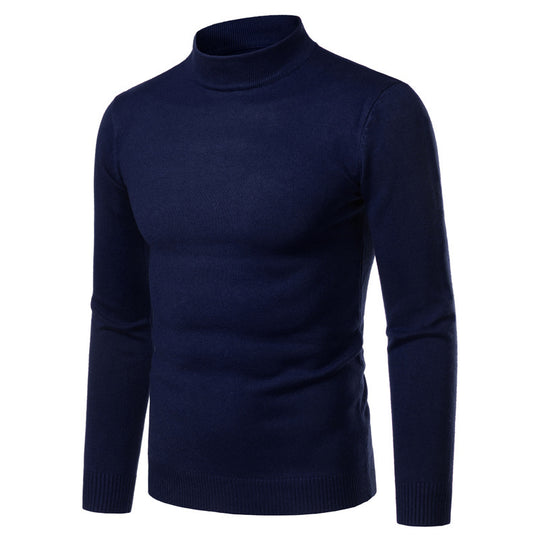 Herren warme Rollkragenpullover aus feinem Strickmaterial EB