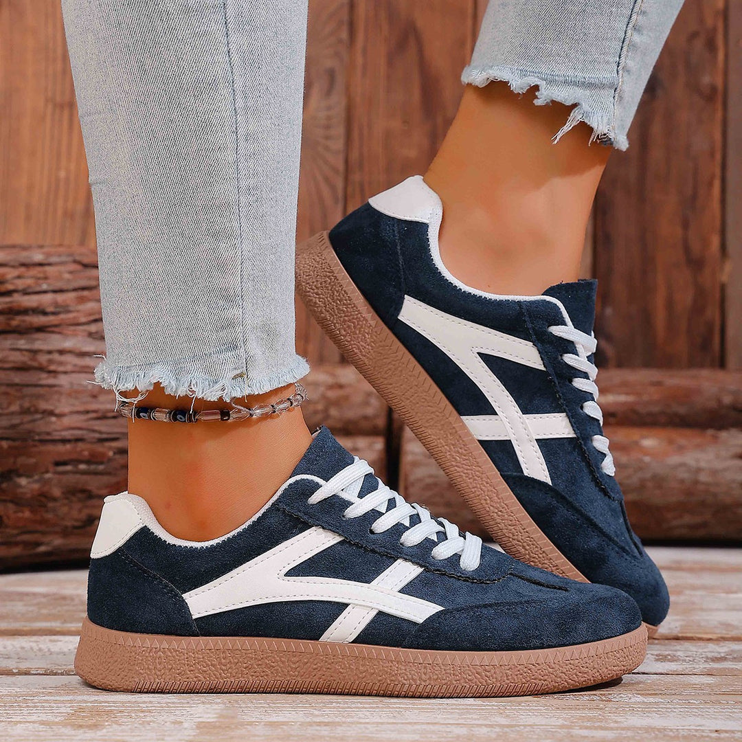 Damen modische Sneakers aus hochwertigem Wildleder mit rutschfester Sohle EB