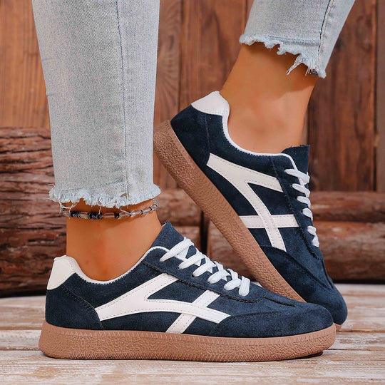 Damen modische Sneakers aus hochwertigem Wildleder mit rutschfester Sohle EB