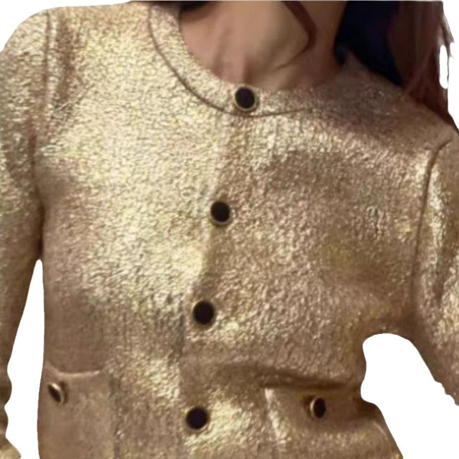 Damen Elegante Strickjacke mit luxuriösem Glitzer und praktischen Taschen EB