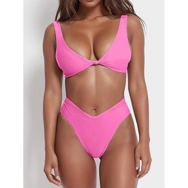 Damen Hochtaillierter Bikini mit verstellbaren Trägern EB