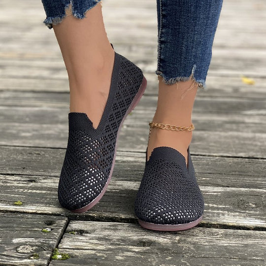 Damen luftige Slip-On Clogs mit atmungsaktivem Netzdesign und flexiblem Fußbett EB