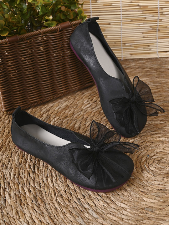 Damen Ballerinas mit dekorativem Schleifen-Detail EB