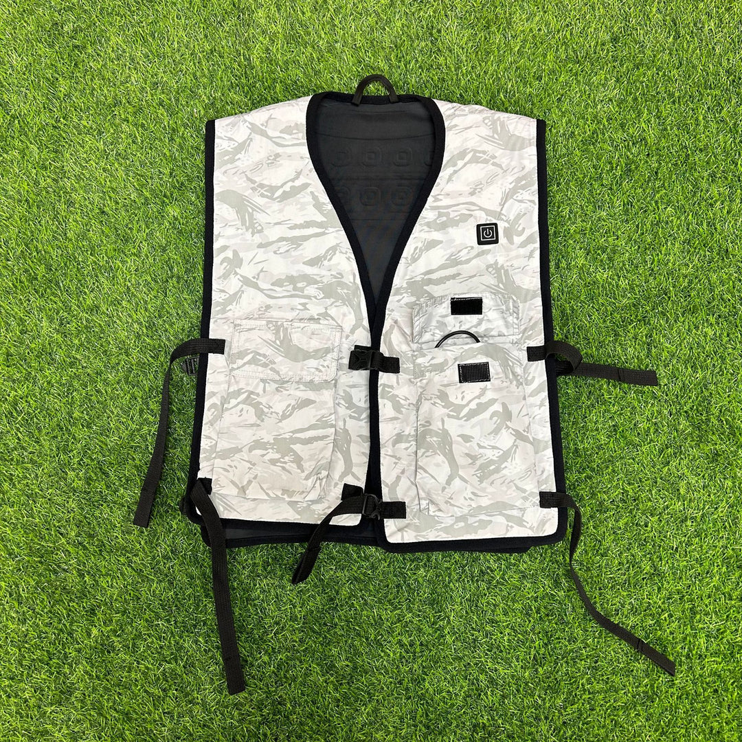 Unisex nan beheizbare Thermoweste mit Akkufach, Power-Button und verstellbaren Gurten R&B