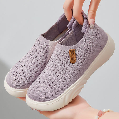 Damen Zeitlose Slip-On Sneakers mit elastischem Obermaterial EB