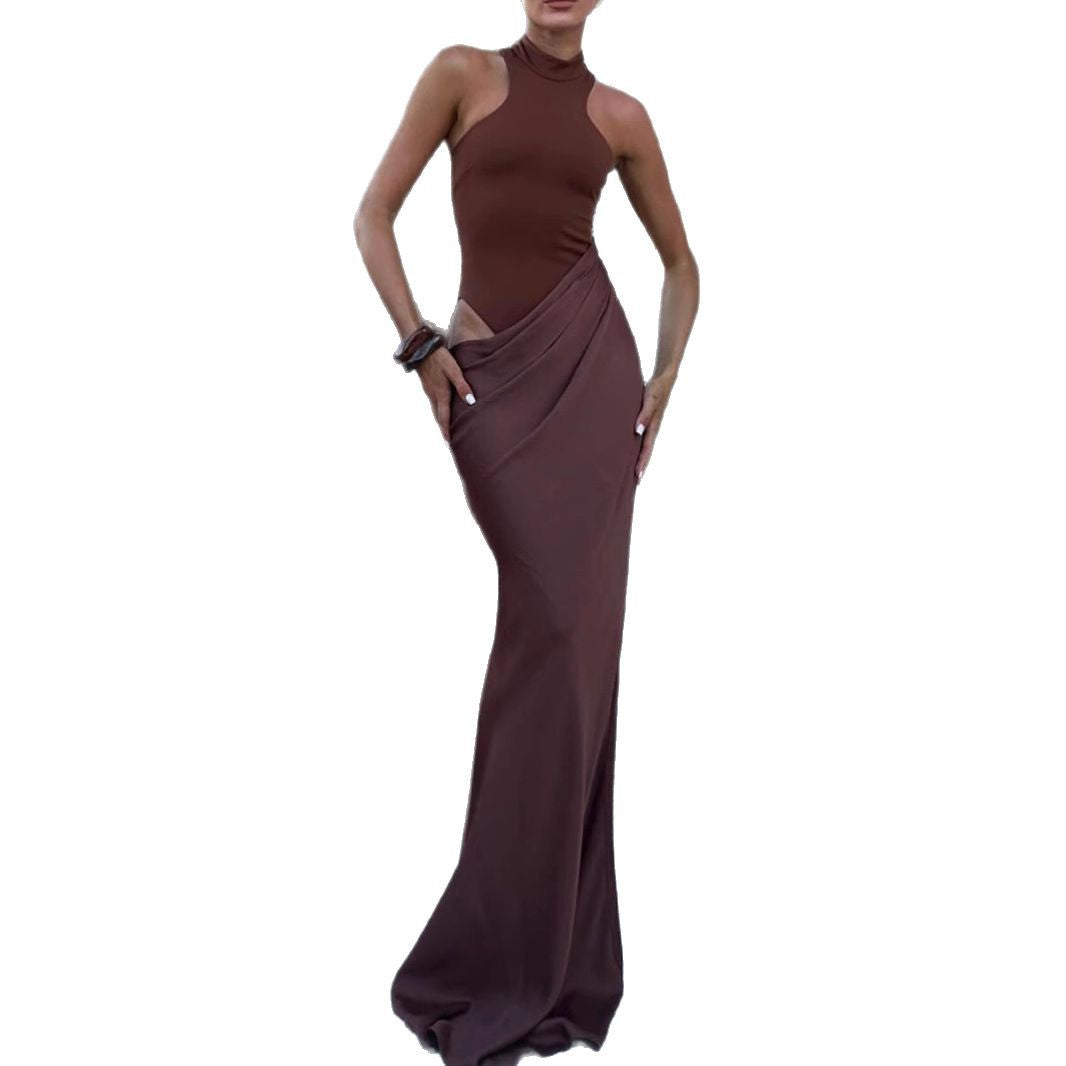 Damen Maxi-Kleid mit modischem Schnitt EB
