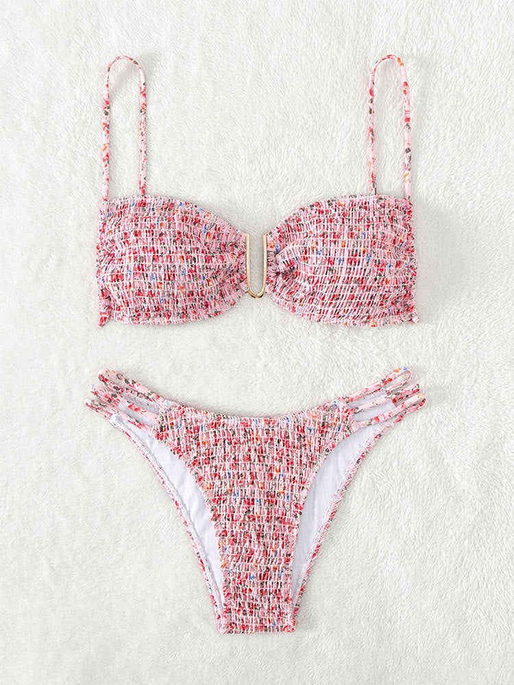 Damen Push-Up-Bikini-Set mit raffinierter Raffung EB