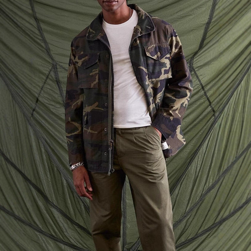 Herren praktische Utility-Jacke mit mehreren Taschen EB