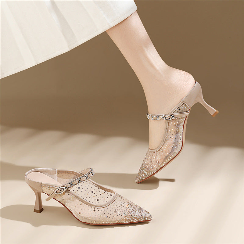 Damen Elegante Slingback-Pumps mit modischen Applikationen EB