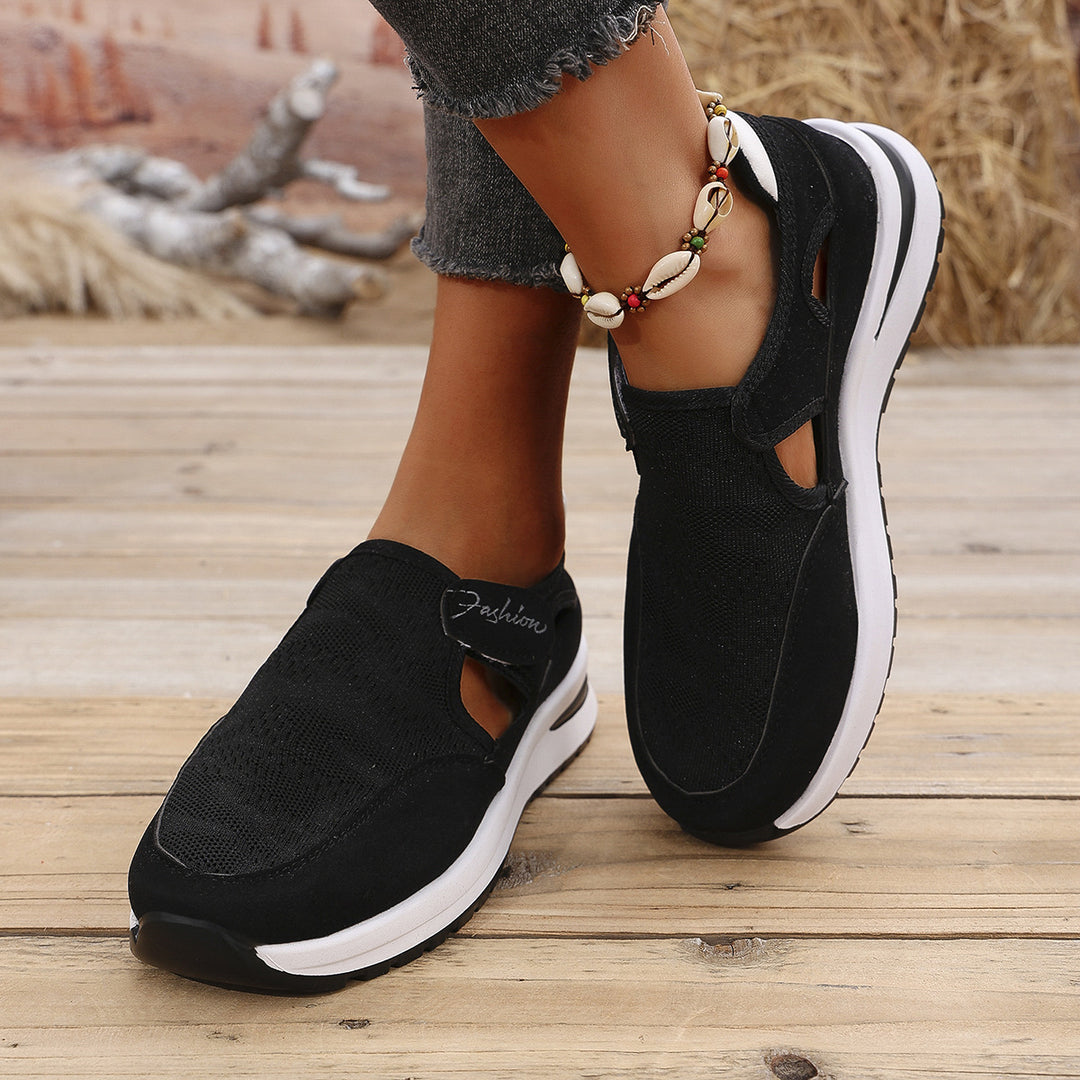 Damen Atmungsaktive Slip-On Sneakers mit flexiblem Gummizug EB