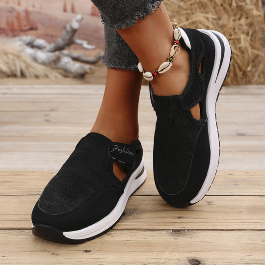 Damen Atmungsaktive Slip-On Sneakers mit flexiblem Gummizug EB