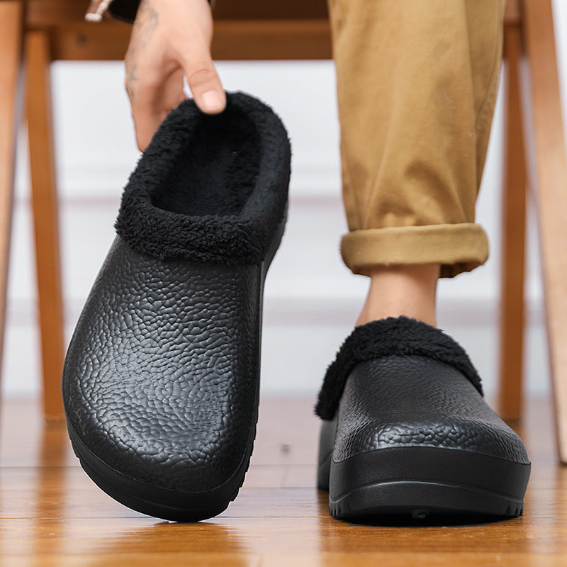 Damen Bequeme Clogs mit kuscheligem Innenfutter und rutschfester Sohle EB