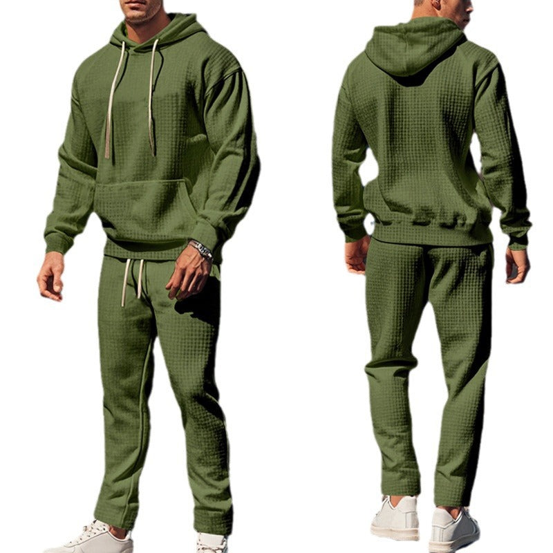 Herren lässiger Kapuzenpullover mit strukturiertem Design und praktischen Taschen EB