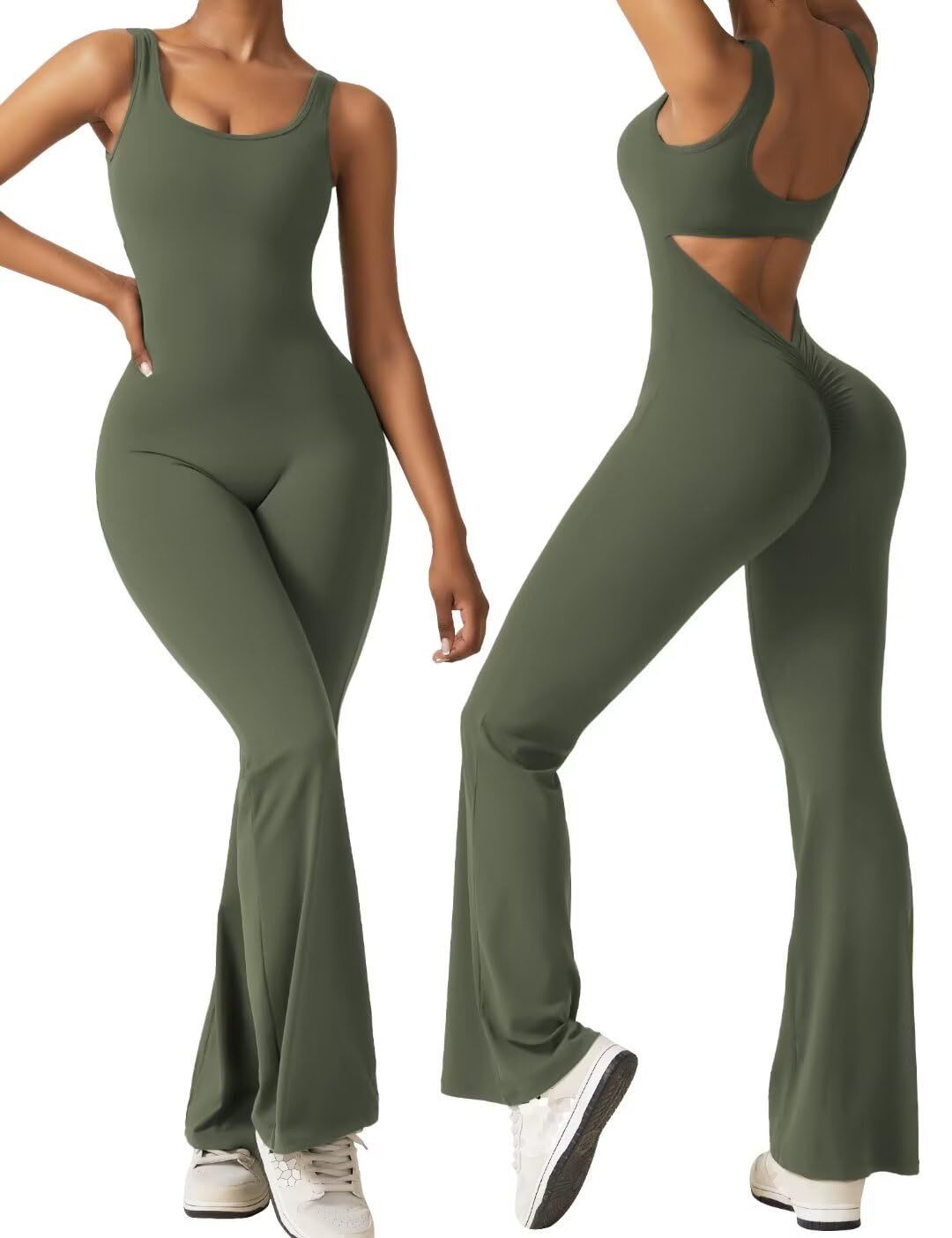 Damen Sportlicher Jumpsuit mit angeschnittenem Schnitt und trendy Cut-Outs EB